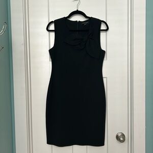 Black Banana Republic dress with bow detail